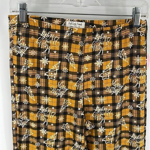 Full Circle Trends Merry and Bright plaid Christmas lounge pants NEW NWT 1X - Picture 4 of 13